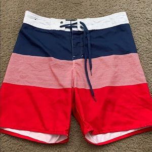 Red, White & Blue Swim Trunks